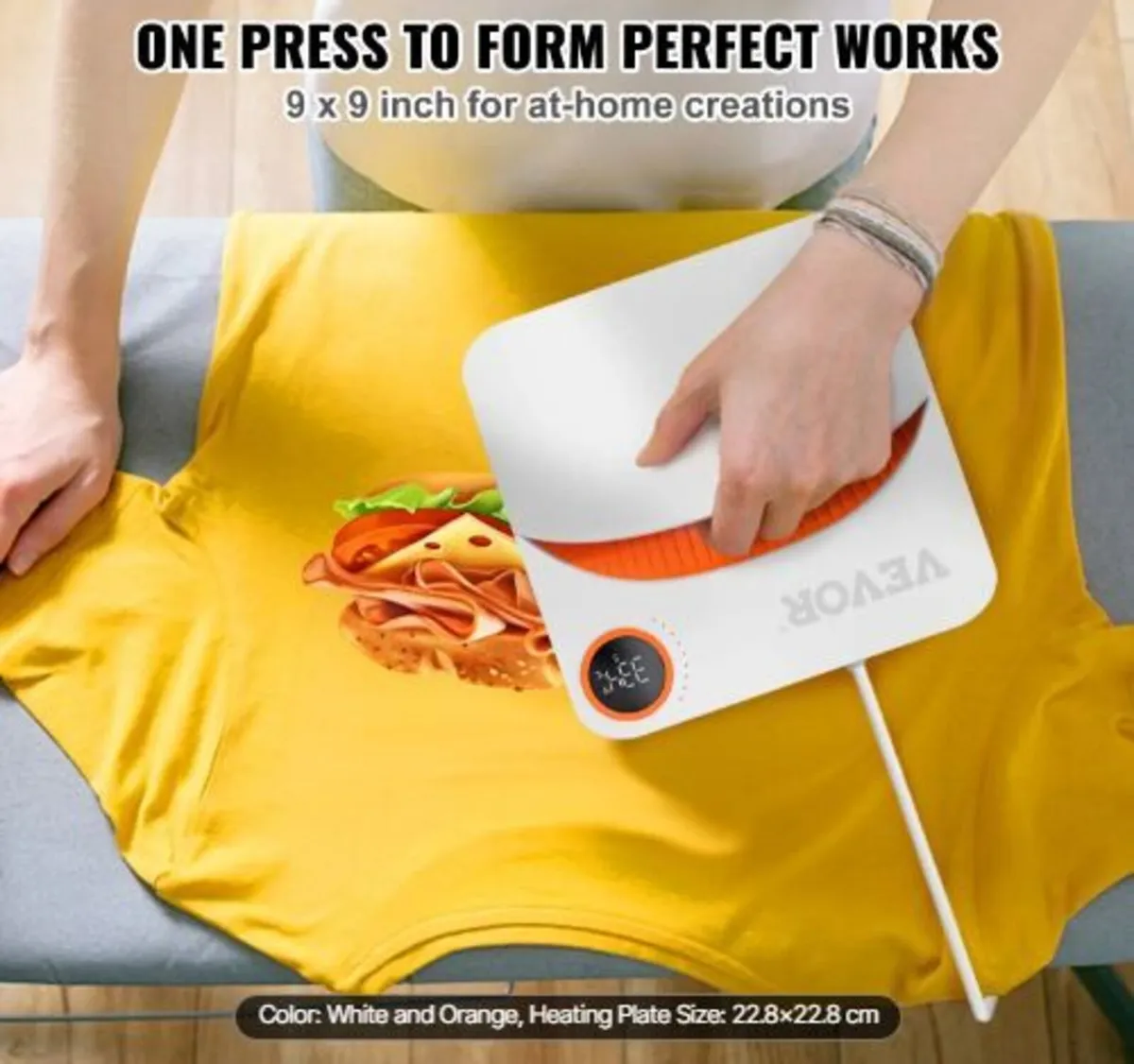 Heat Press 9 x 9 in Portable Easy Press - Image 1