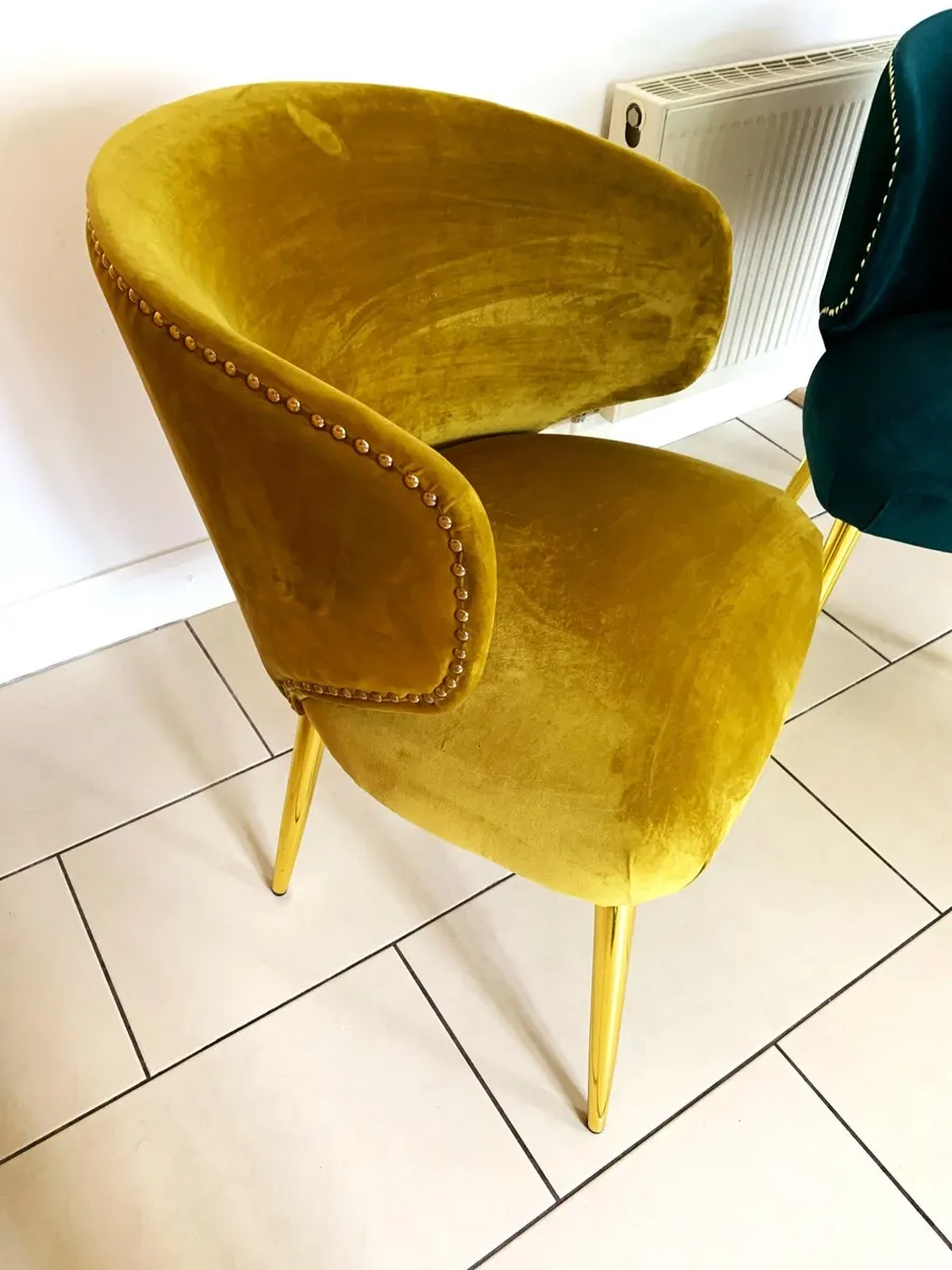 2 Velvet Accent Chairs – Excellent Condition - Image 4