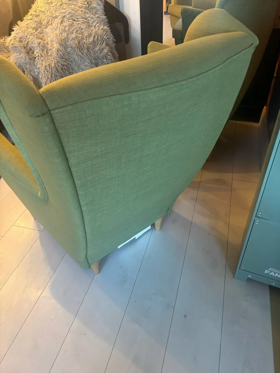 Two lime green armchairs - Image 2