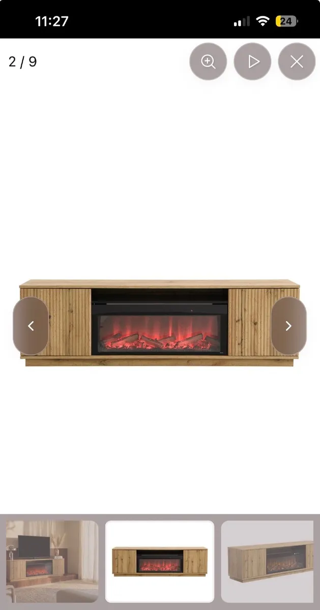 Tv unit with LED fireplace - Image 2