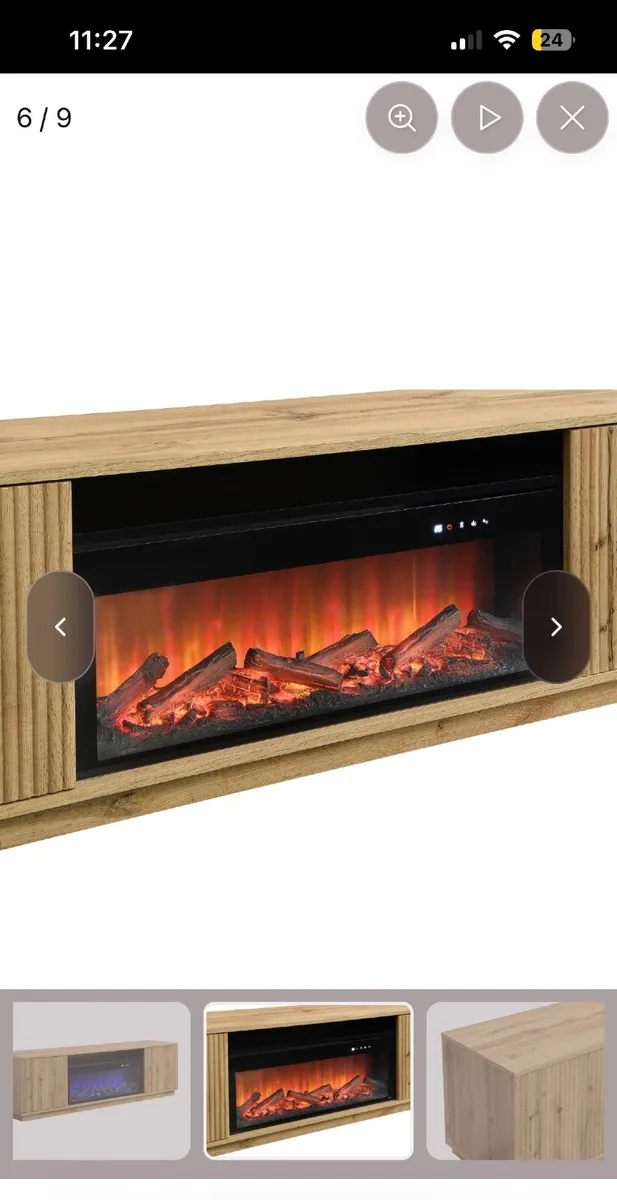 Tv unit with LED fireplace - Image 3