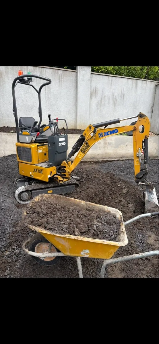 Mini Digger hire with driver - Image 1