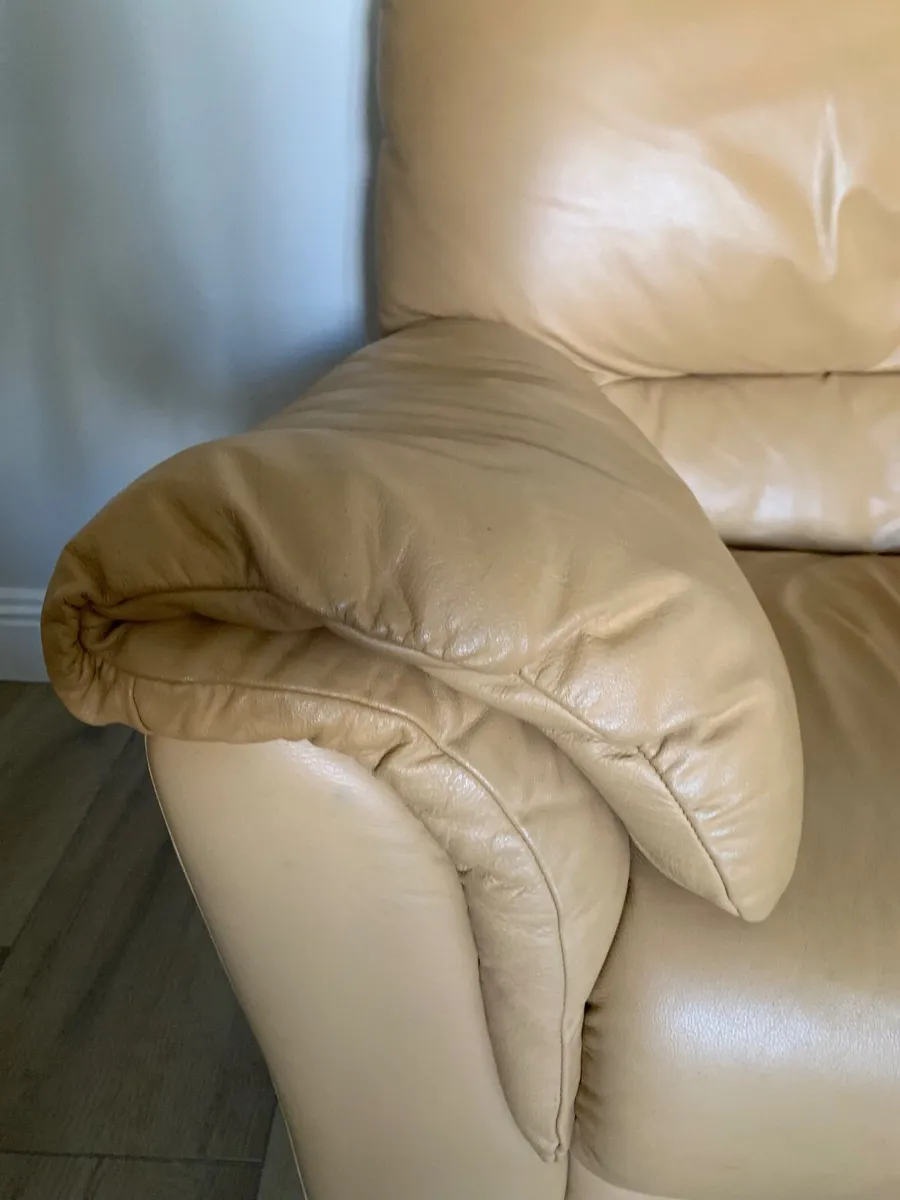 Natuzzi Leather Sofa - Image 3