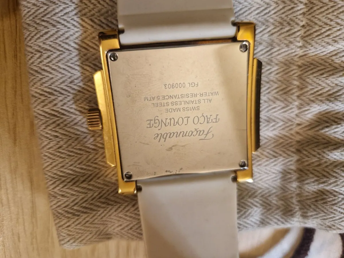 Faconnable diamond bezel moonlight ladies watch - Image 2