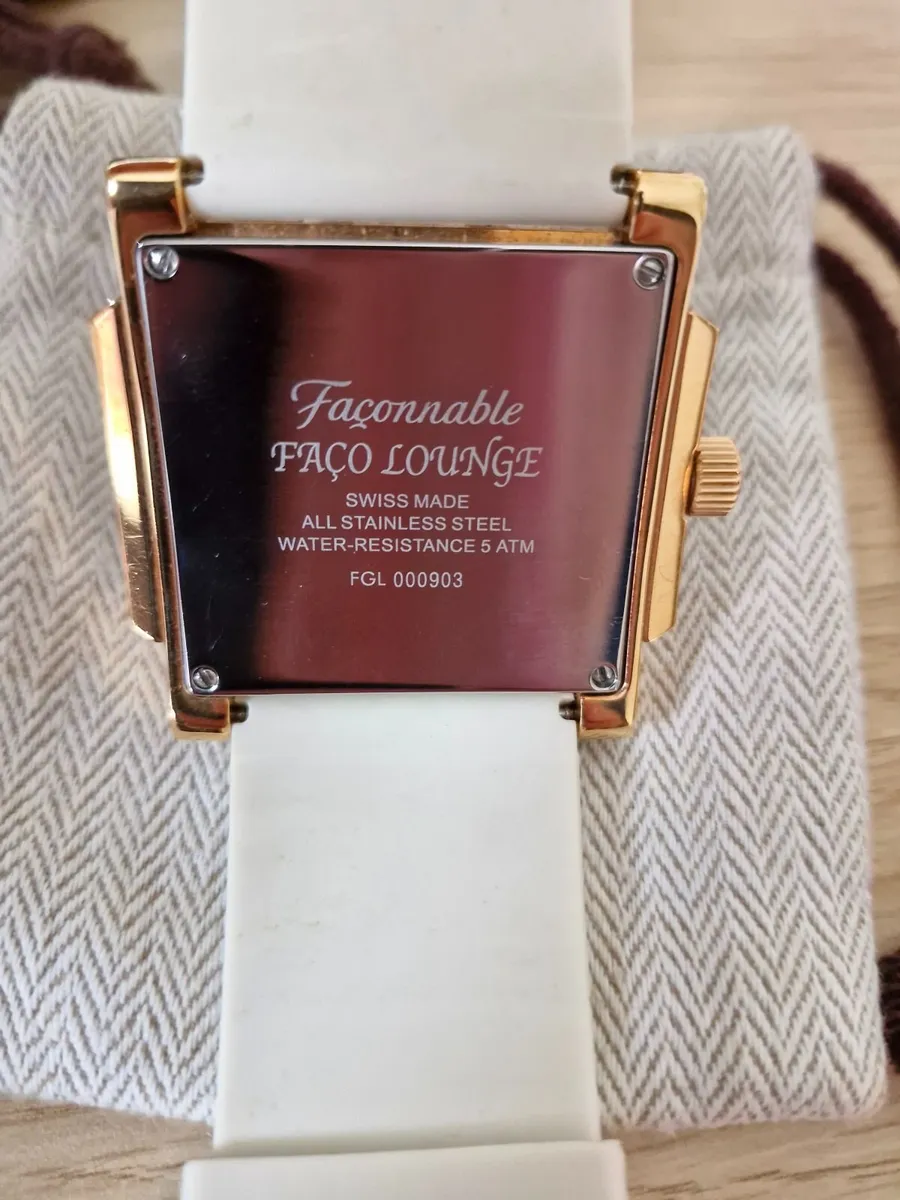 Faconnable diamond bezel moonlight ladies watch - Image 3