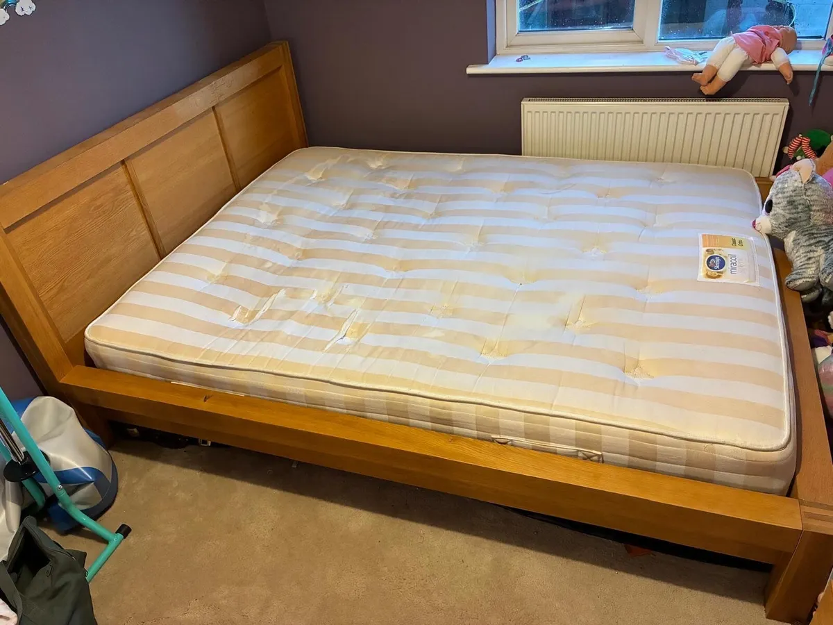 King  mattress and bed frame - Image 1