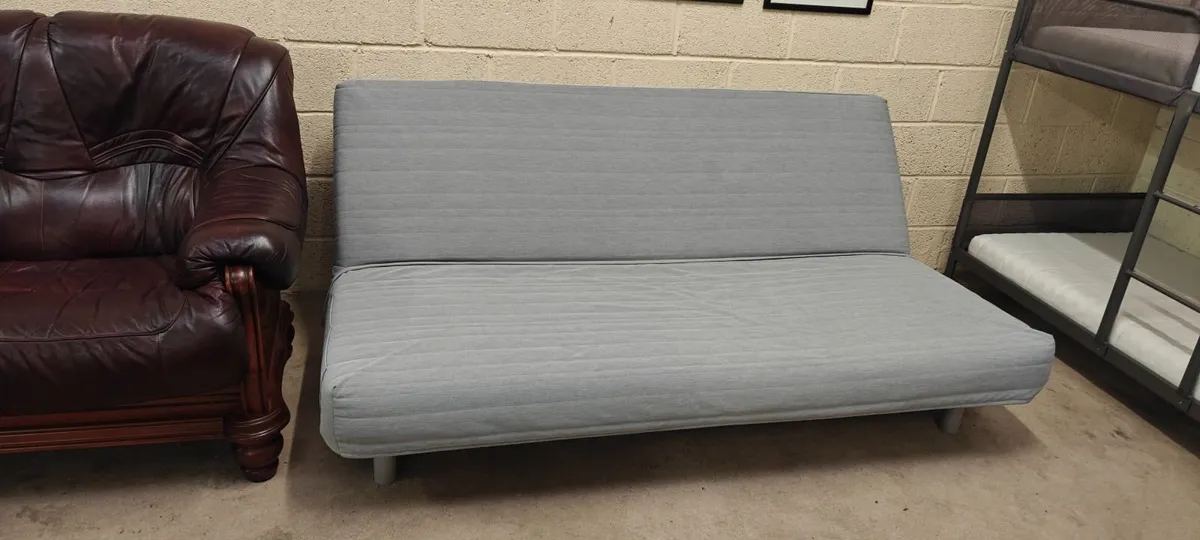 Grey Futon Sofa Bed - Image 4