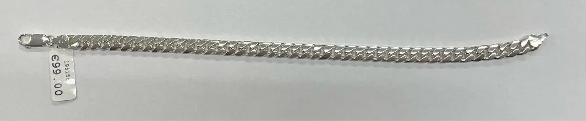 Mens 925 Silver Bracelet - Image 2