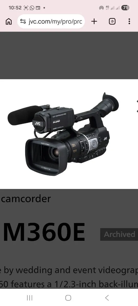 JVC JY-HM360E Pro Camcorder – Perfect for Weddings - Image 4