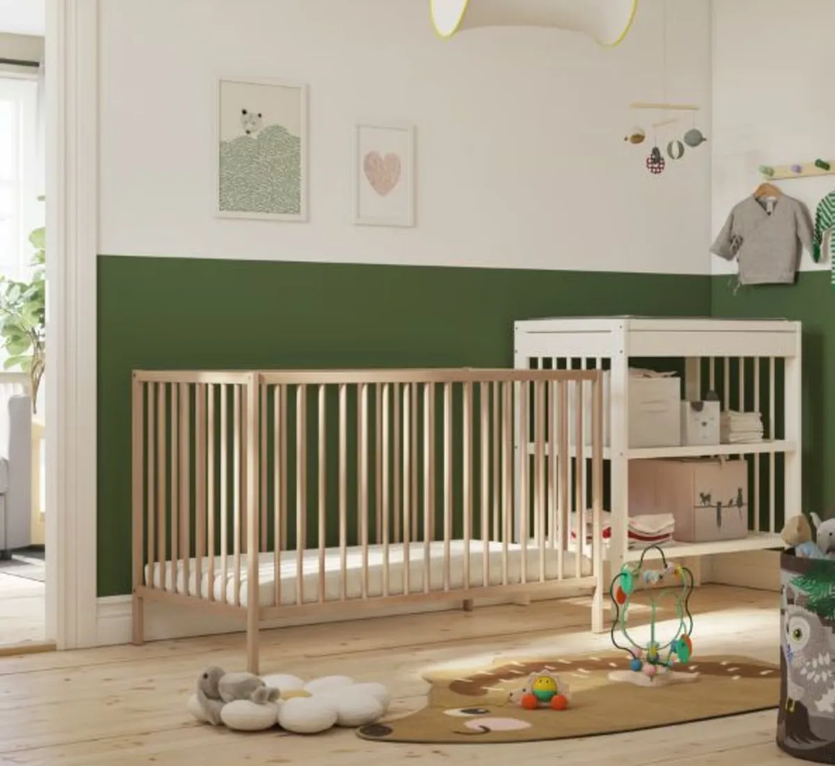 IKEA SNIGLAR Baby Cot + PELLEPLUTT Mattress - Image 1