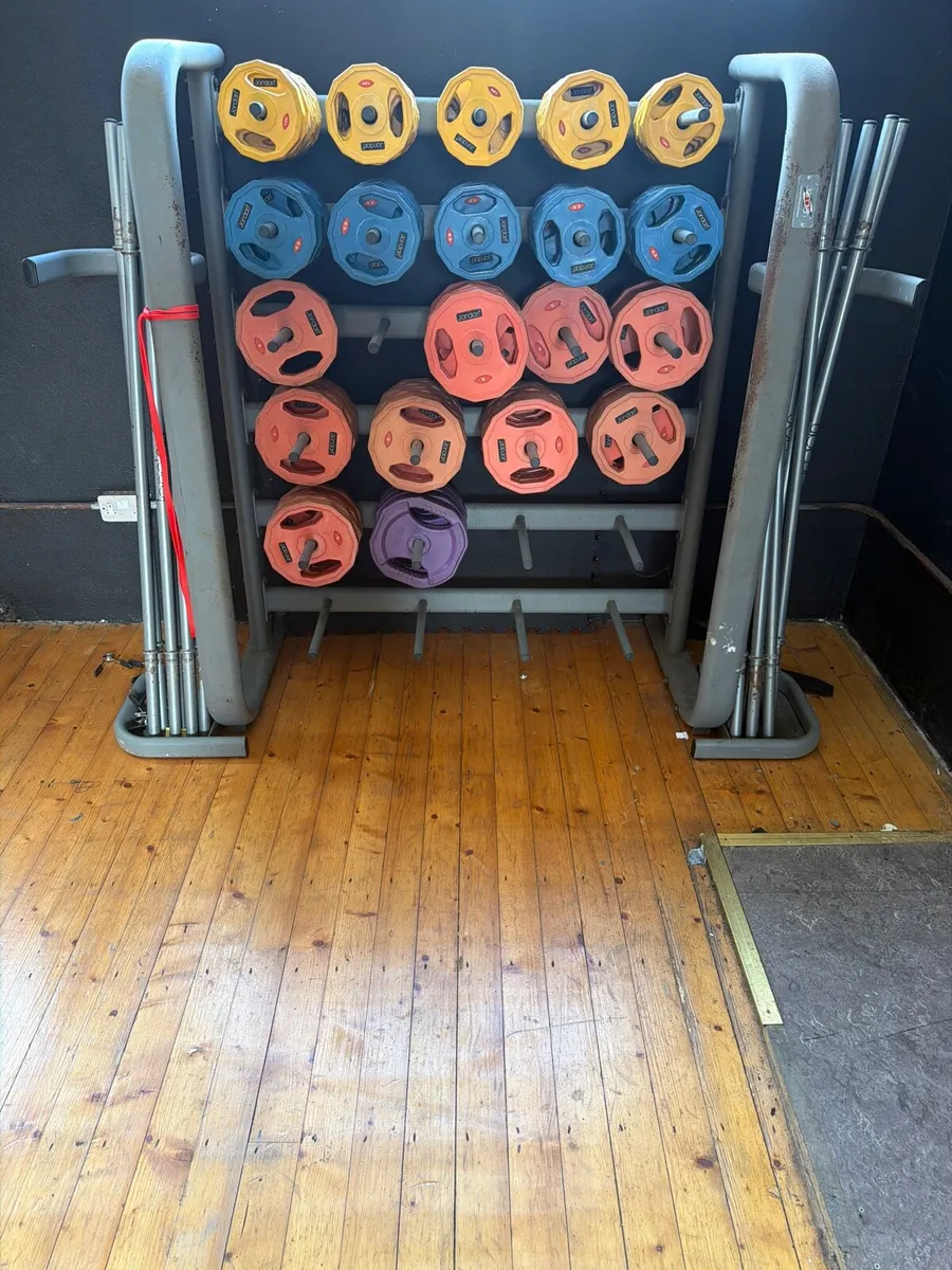 Jordan studio rack and weights