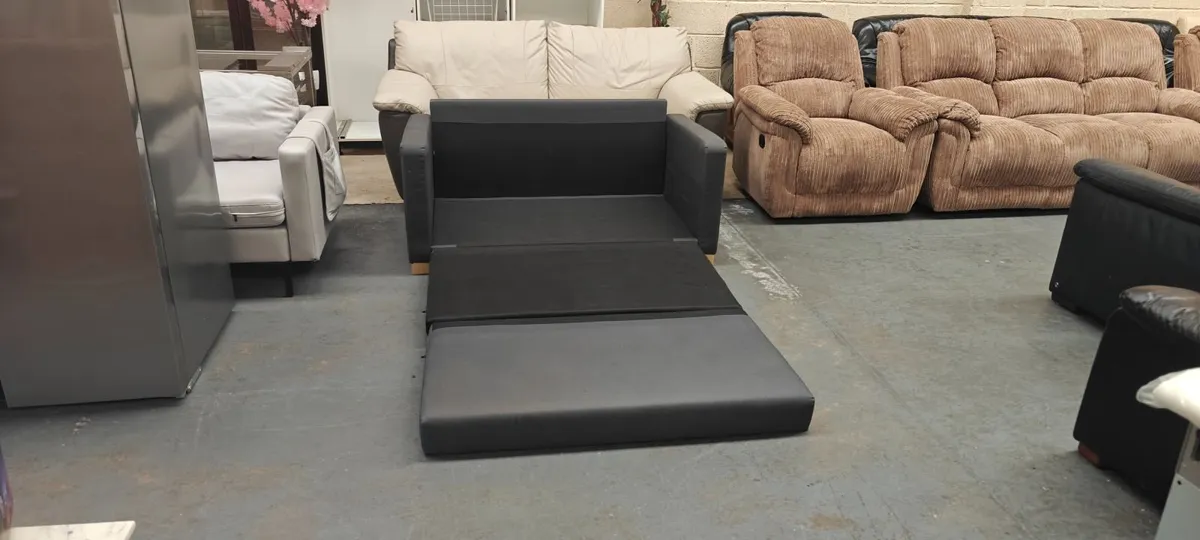 Grey Compact Sofa Bed - Image 1