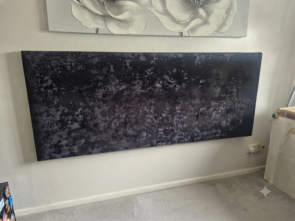 Free to take:Super Kingsize Black Velvet Headboard
