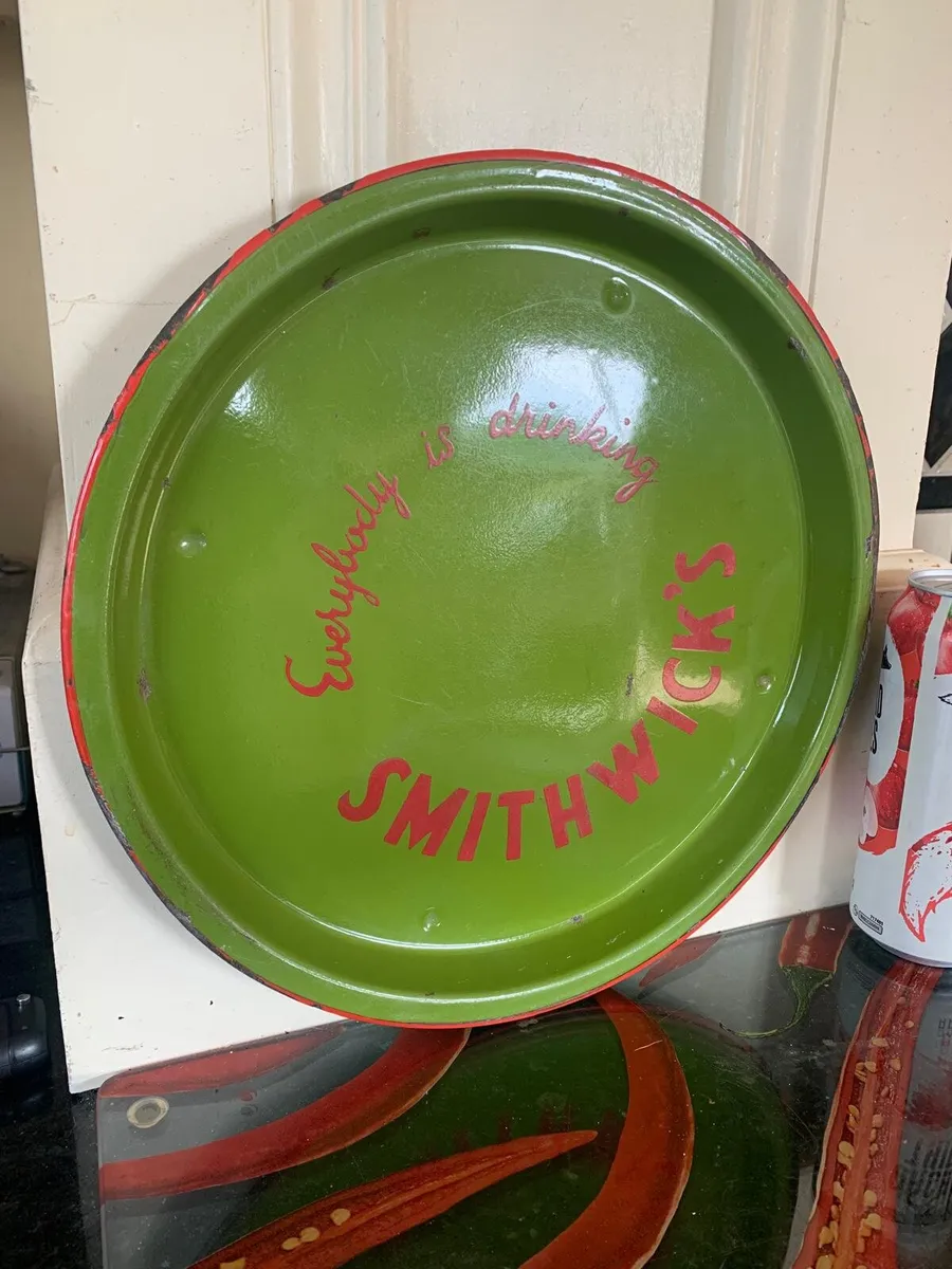 Vintage enamel  smithwicks serving tray - Image 1