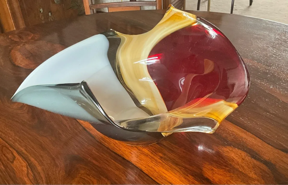 Mid-Century Studio Glass Bowl or Centrepiece - Image 3