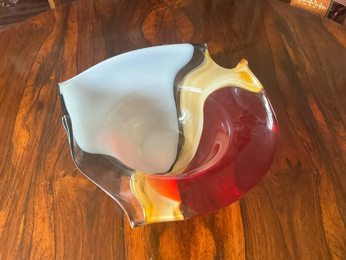 Mid-Century Studio Glass Bowl or Centrepiece - Image 4