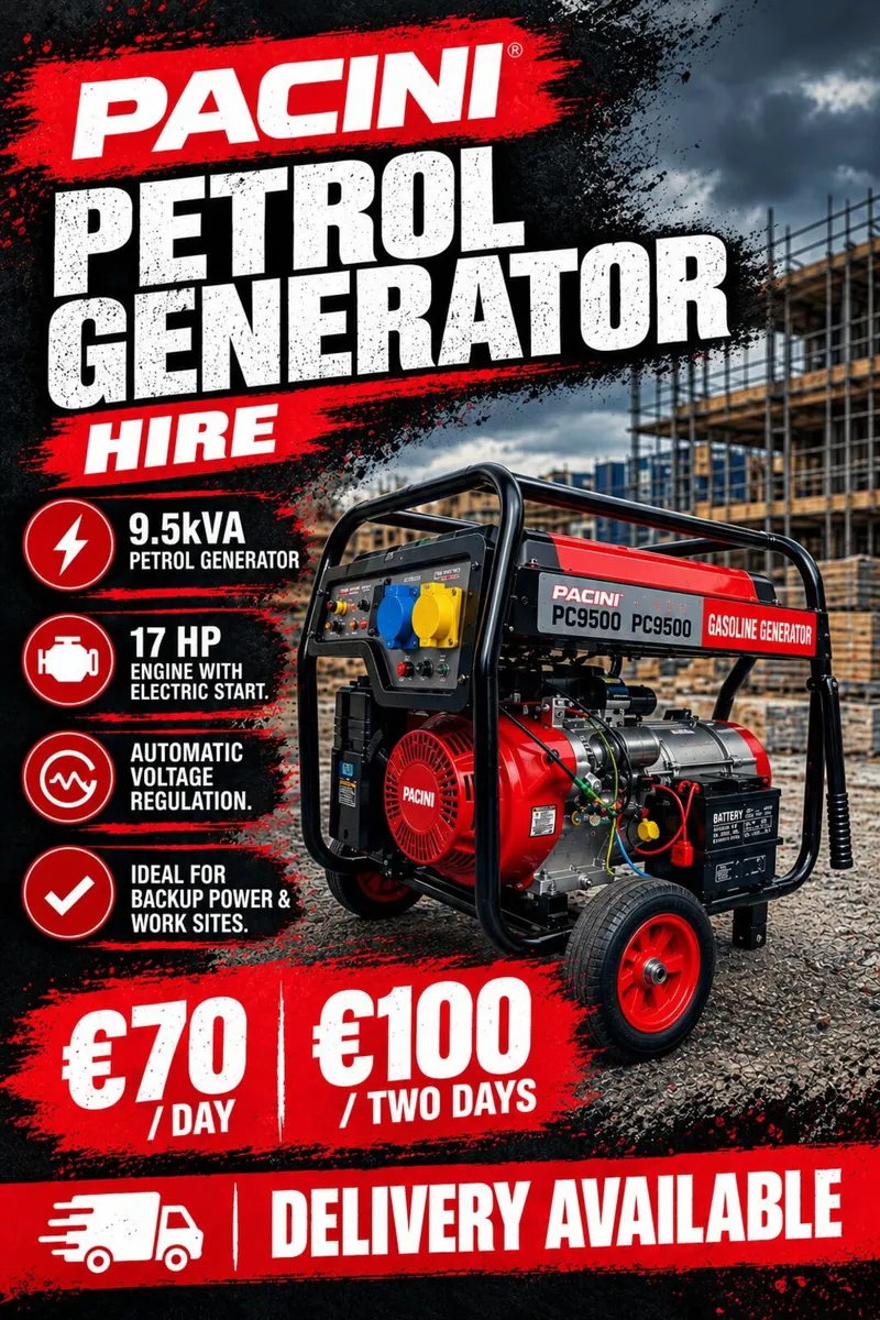 PETROL GENERATOR - FOR HIRE