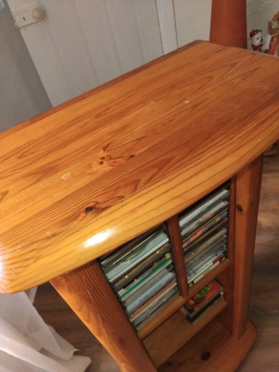 Vintage wooden CD/DVD rack - Image 2