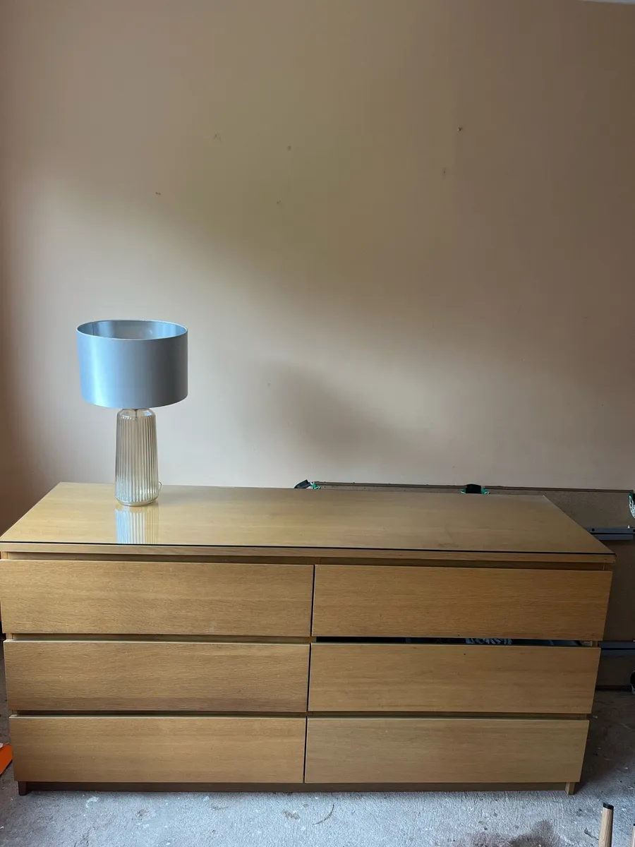 IKEA sideboard with glass top - Image 1