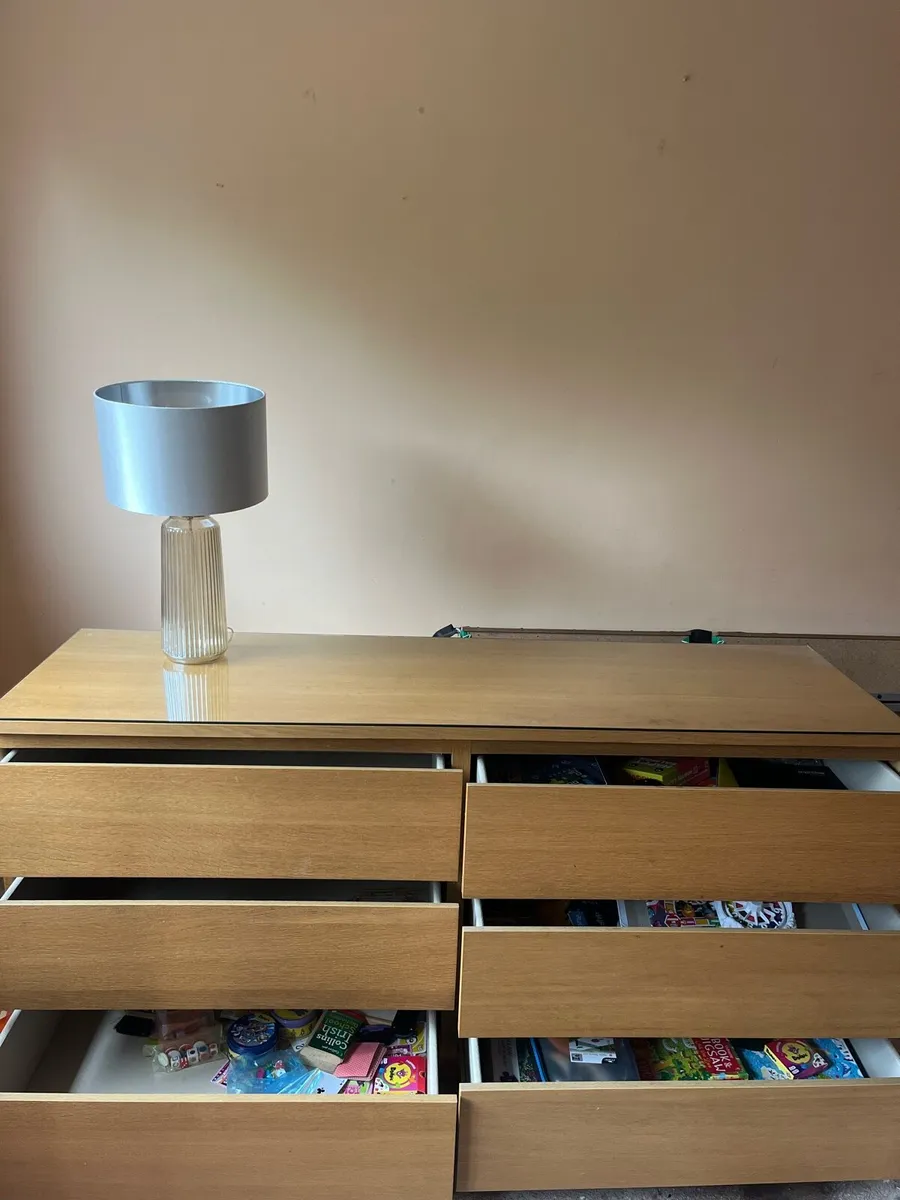 IKEA sideboard with glass top - Image 2