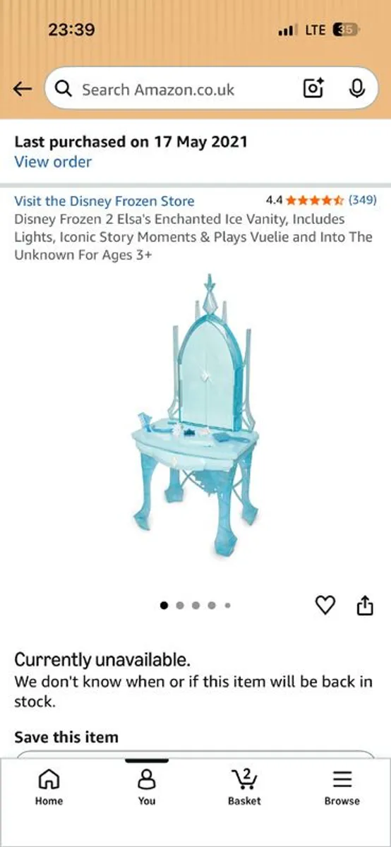 Frozen Vanity Table (NEW) - Image 1
