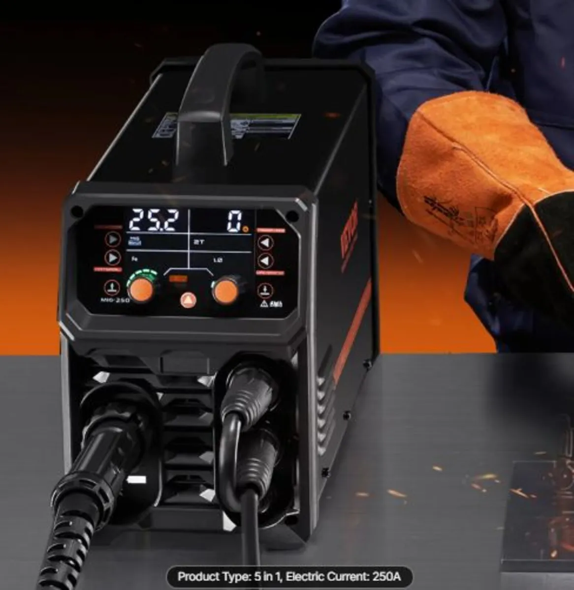 Pro MIG Welder, 250Amp Pluse Mig Welding Machine, - Image 4