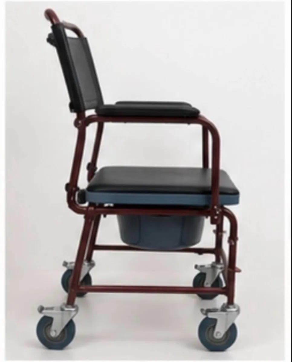 Mobile Commode - Shower Chair with Wheels - Image 2