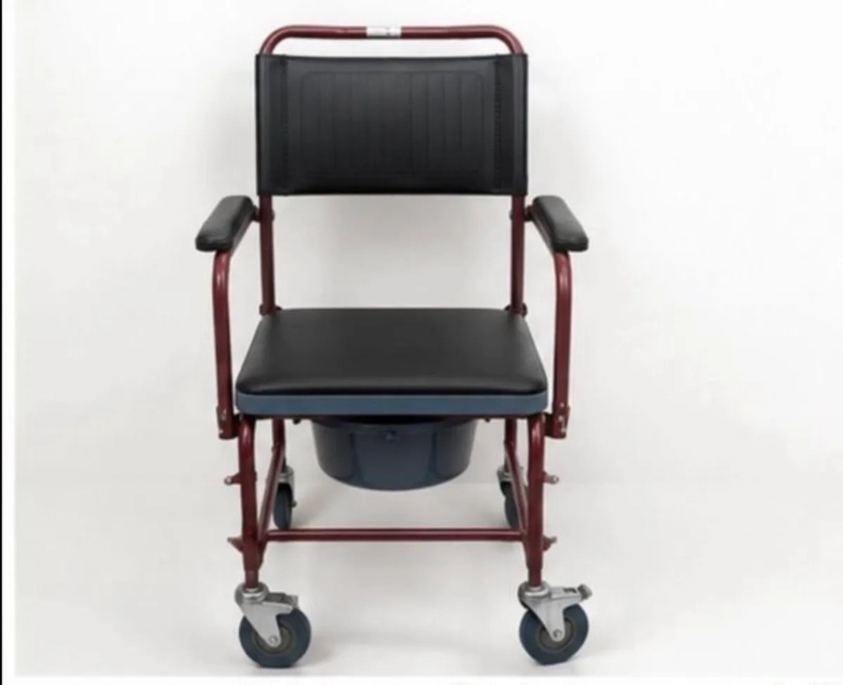 Mobile Commode - Shower Chair with Wheels - Image 3