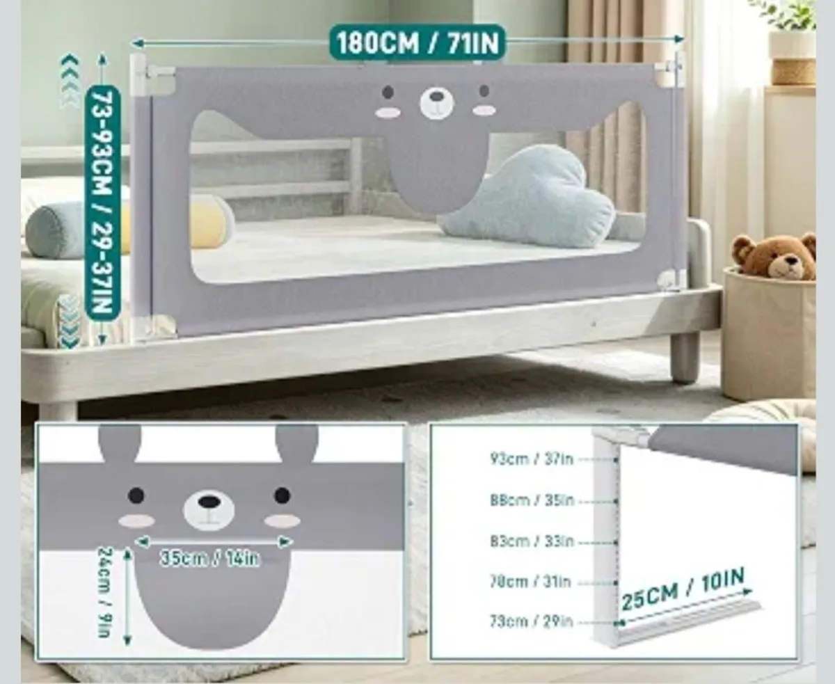 2 x baby/toddler bed rails - Image 3