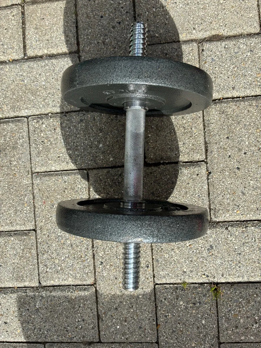 50kg Cast Iron Weight set + bench in box - Image 4