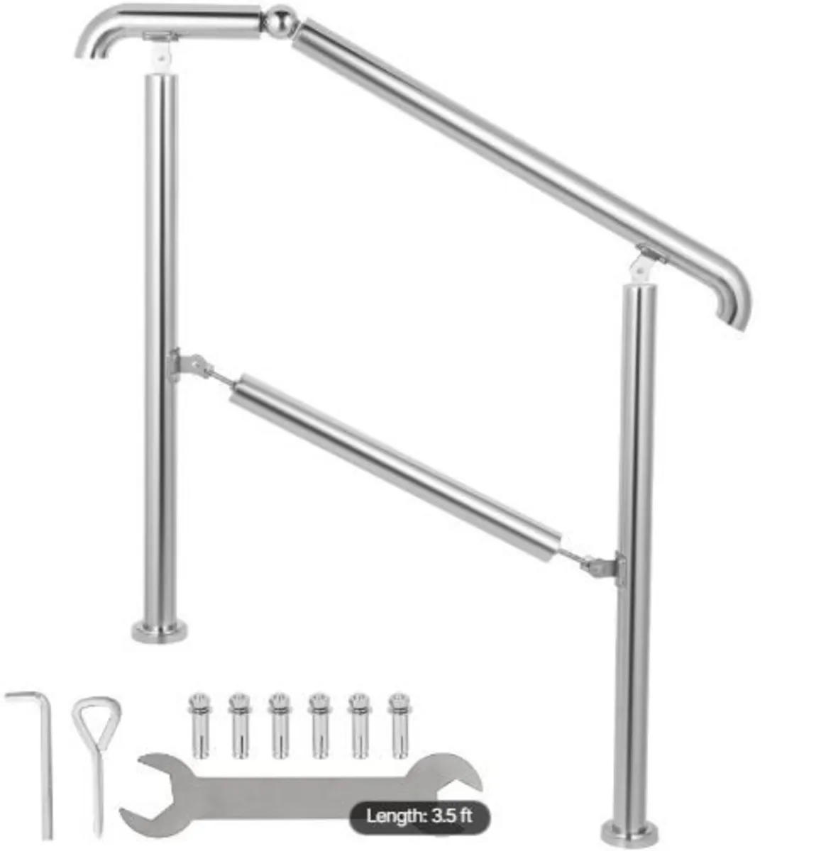 3 Step Railing Stainless Steel Transitional - Image 1
