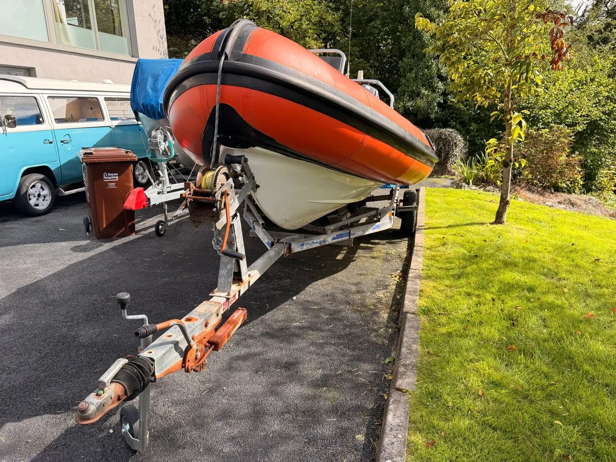 2004 6.5m Humber Rib, 90hp Yamaha on a trailer - Image 2