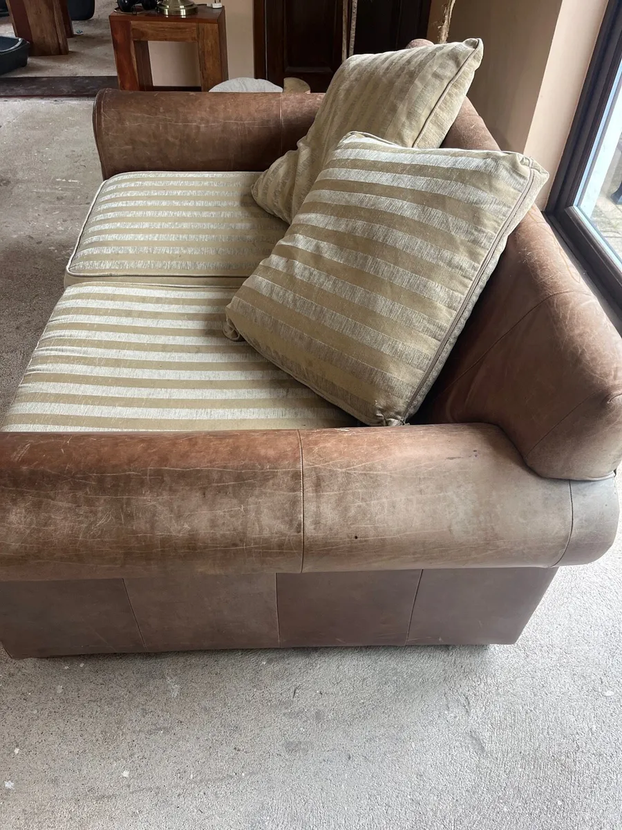 FREE 2 seater leather /fabric mc stay sofa - Image 3
