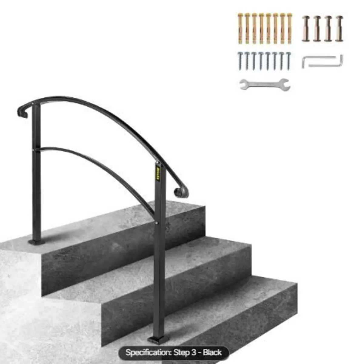 Handrails for Outdoor Steps, Fit 1 or 3 Steps - Image 4