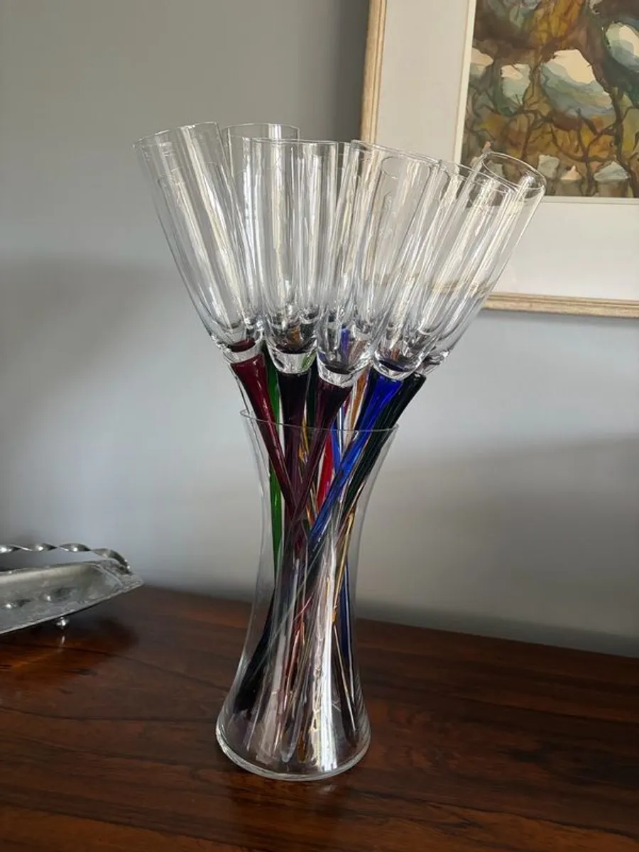 15 Champagne toasting flutes - Image 1