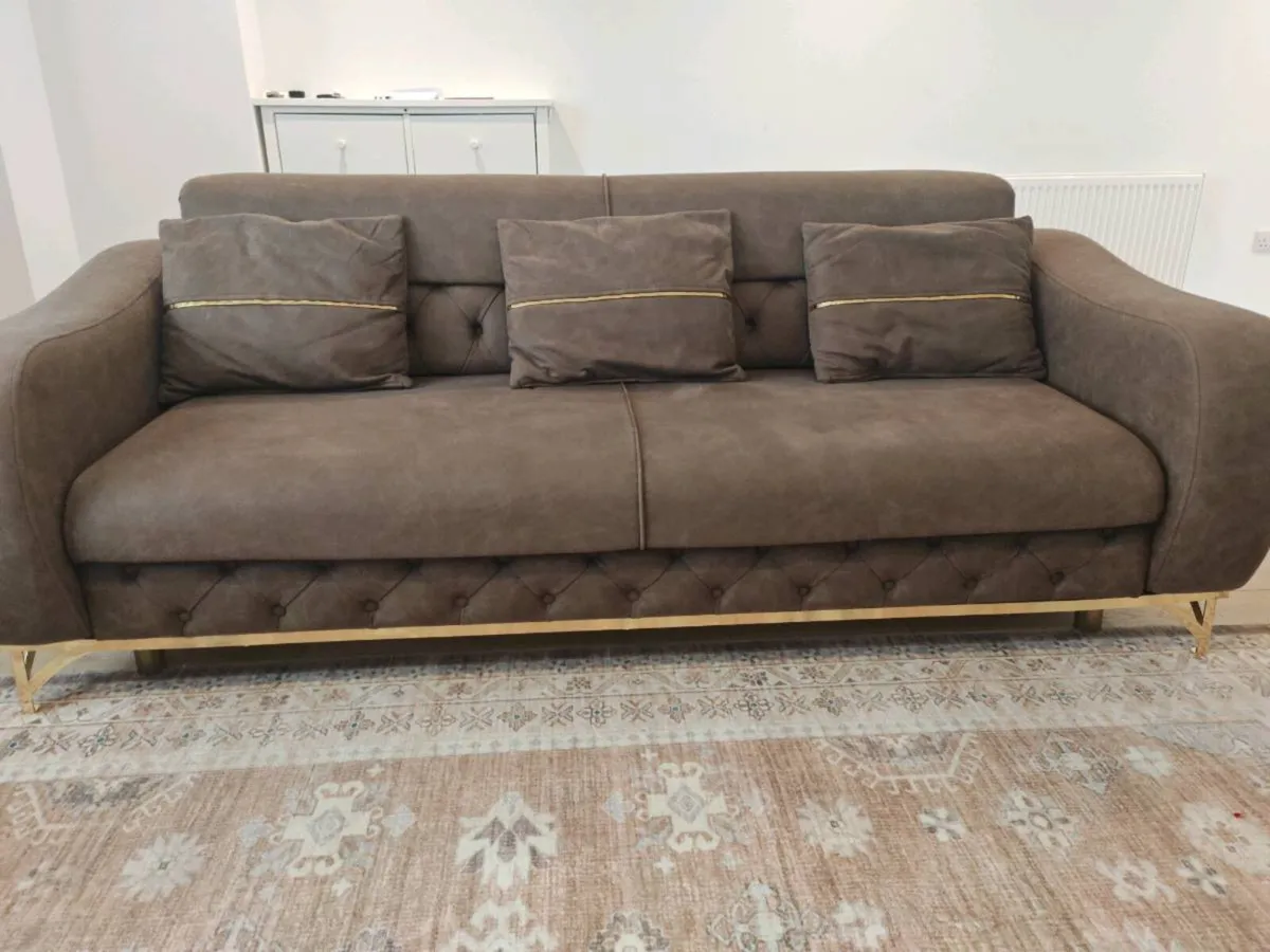 Full Set Couch, Center Table, Dining Set & TV Stan - Image 2
