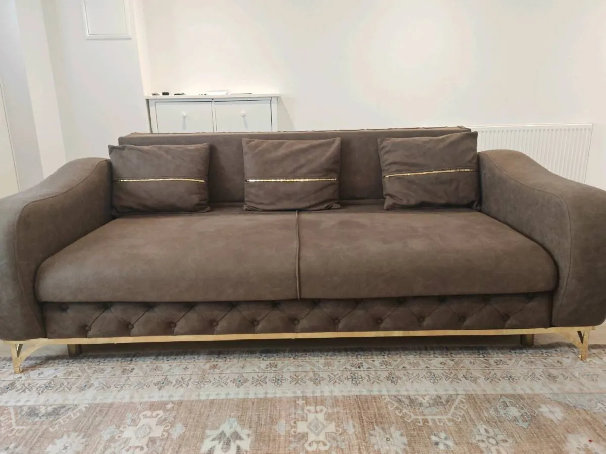Full Set Couch, Center Table, Dining Set & TV Stan - Image 3