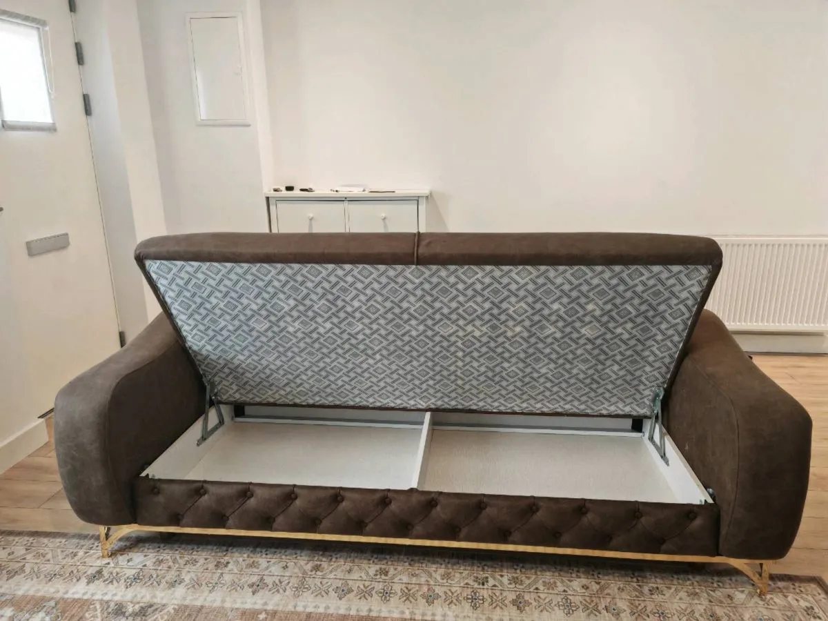 Full Set Couch, Center Table, Dining Set & TV Stan - Image 4