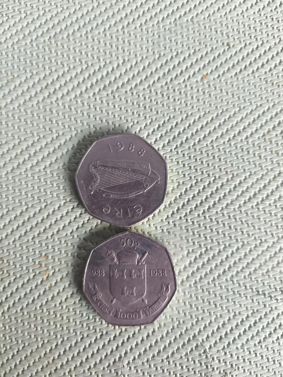 Irish commerative 50 p coins for sale. - Image 1
