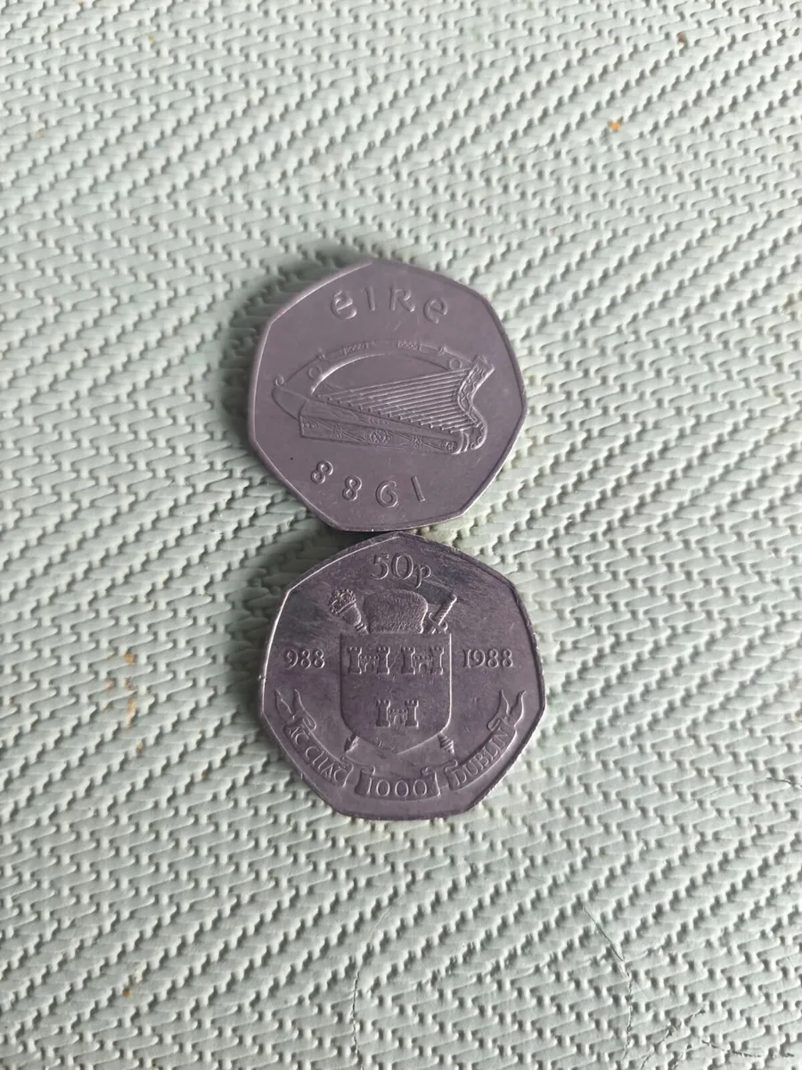 Irish commerative 50 p coins for sale. - Image 2