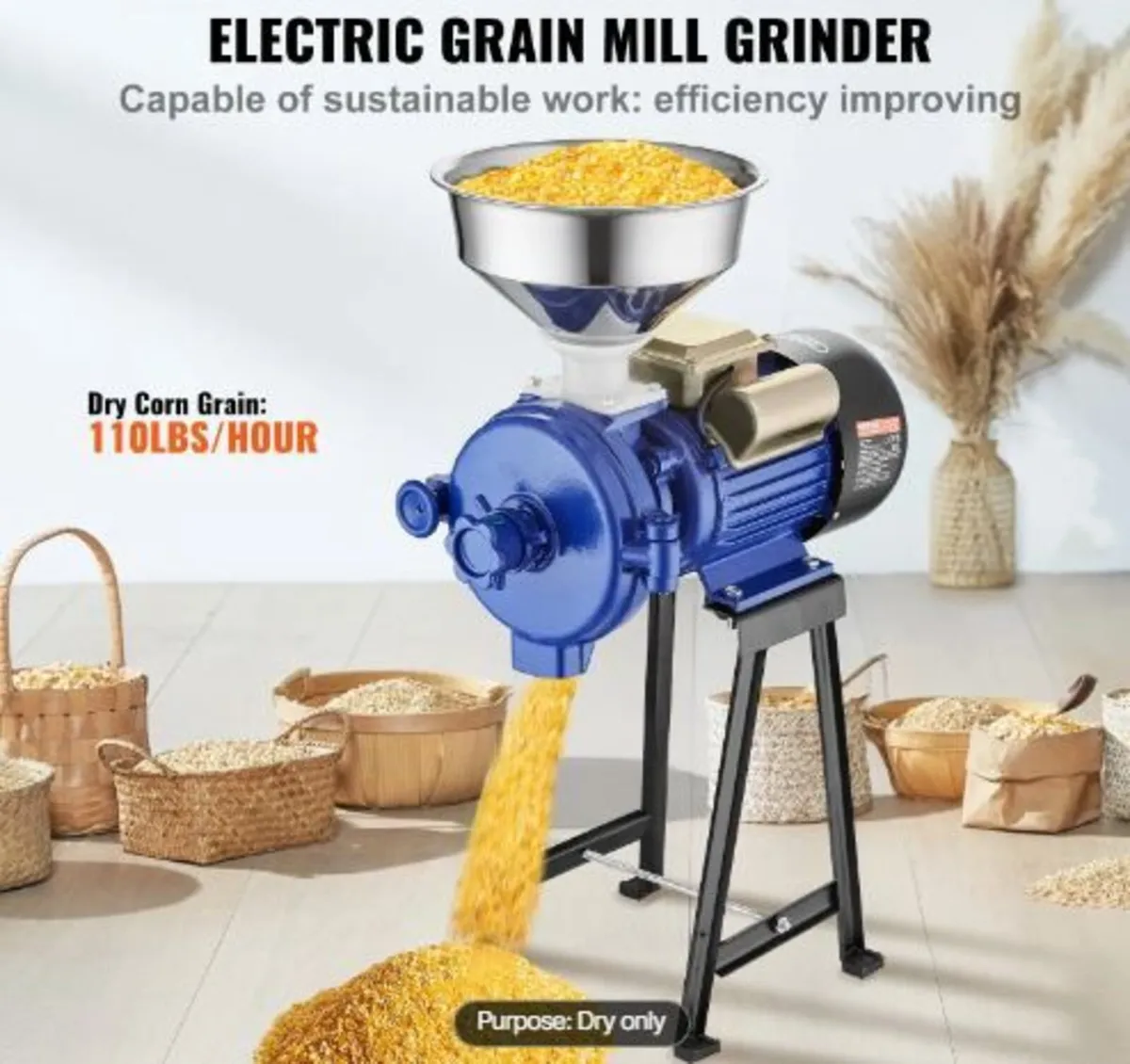 Electric Grain Mill Grinder, 3000W Spice - Image 4
