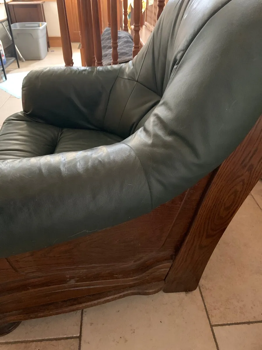 Leather Sofa and chair set - Image 4