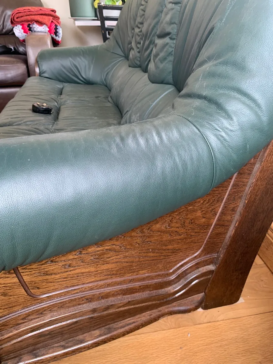 Leather Sofa and chair set - Image 2