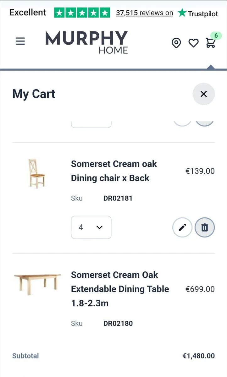 Large oak table - Image 2