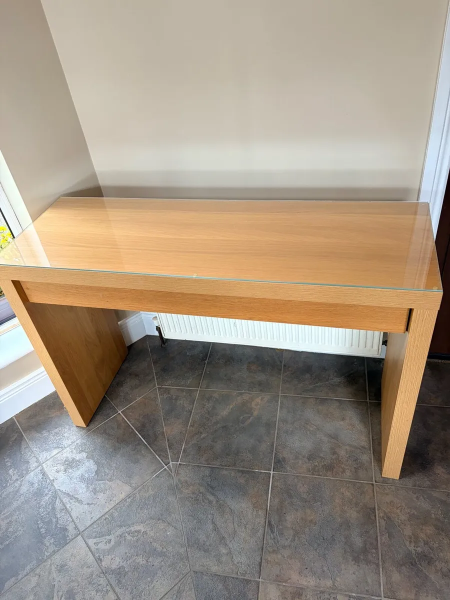Glass top table/dresser/desk - Image 2