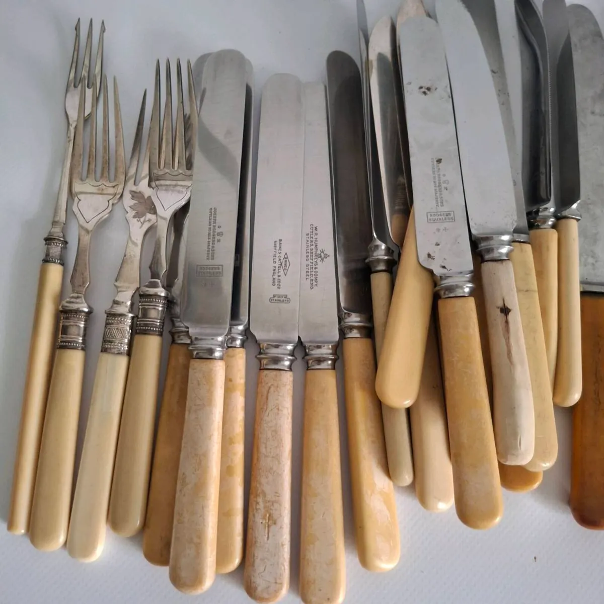 Vintage Faux Bone Handle Cutlery - Image 3