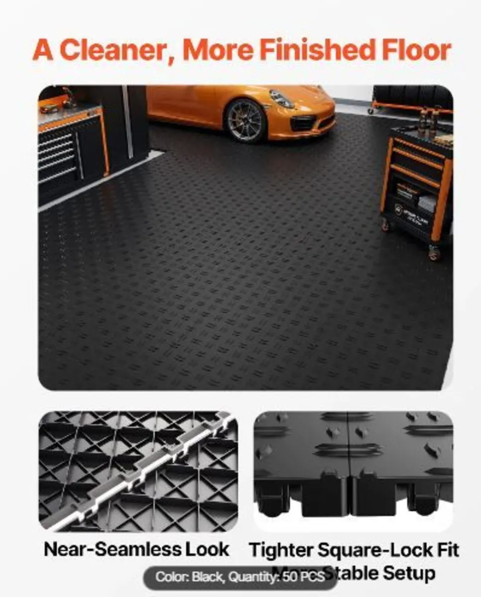 Garage Tiles Interlocking, 12 x 12 x 0.53 inch - Image 1