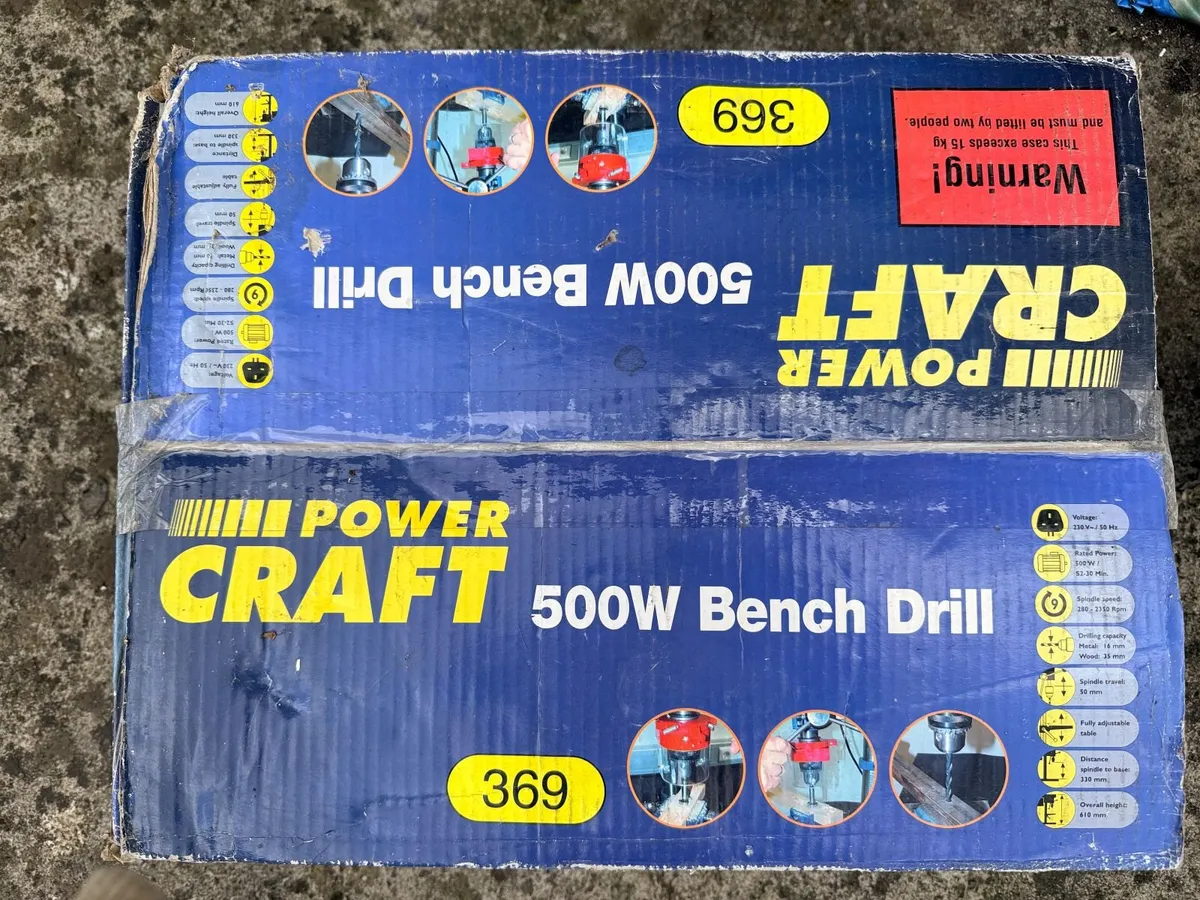 500W 9 speed heavy duty bench drill - never used - Image 2