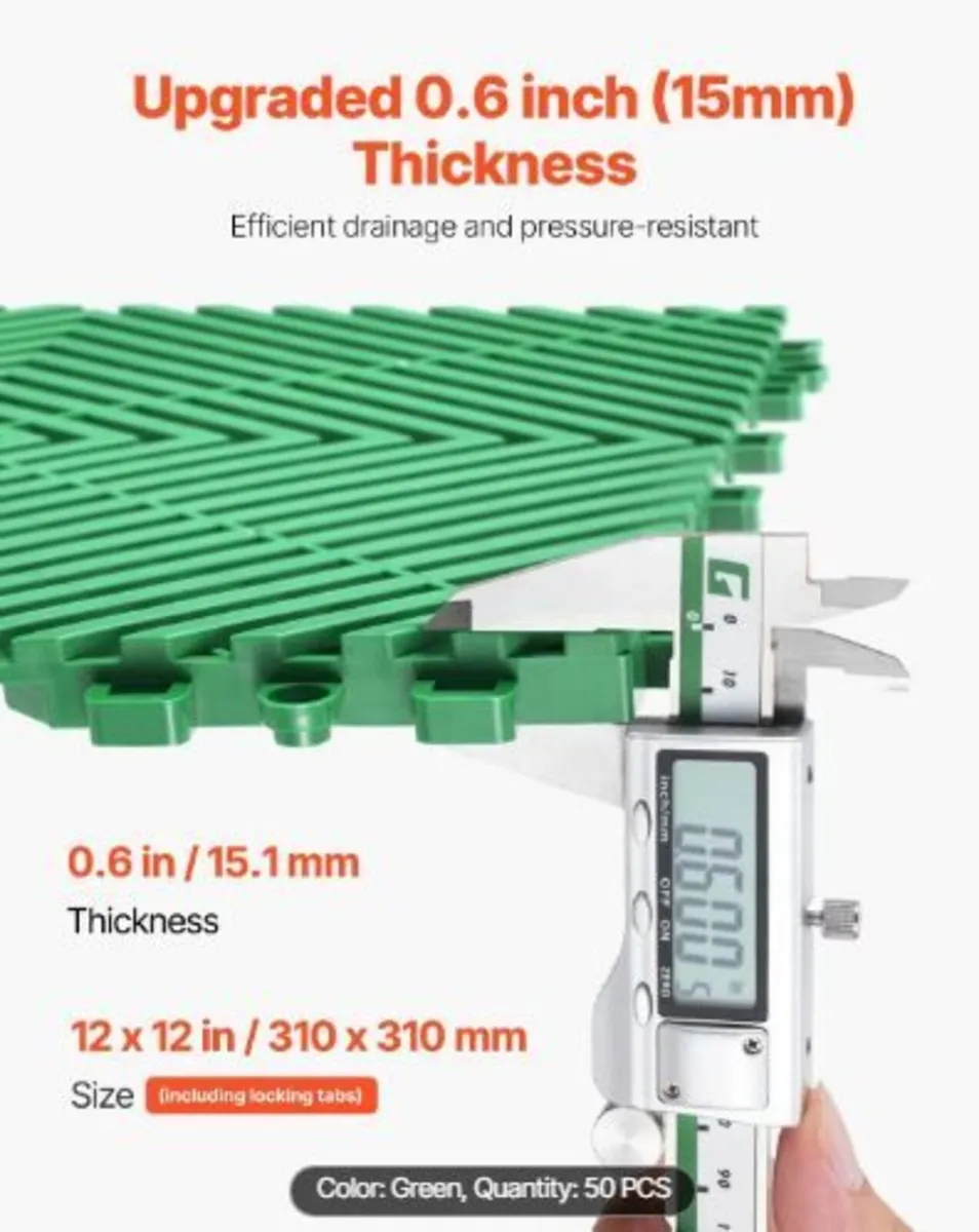 Interlocking Drainage Mat, 50 Pcs Modular - Image 4