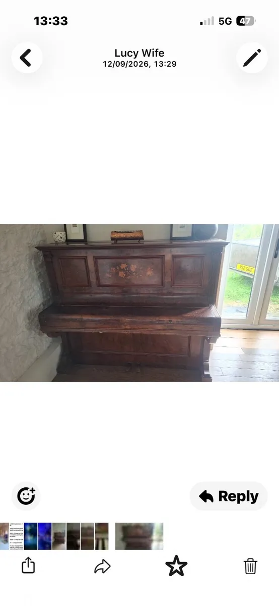 Piano late victorian 1895 approx - Image 4